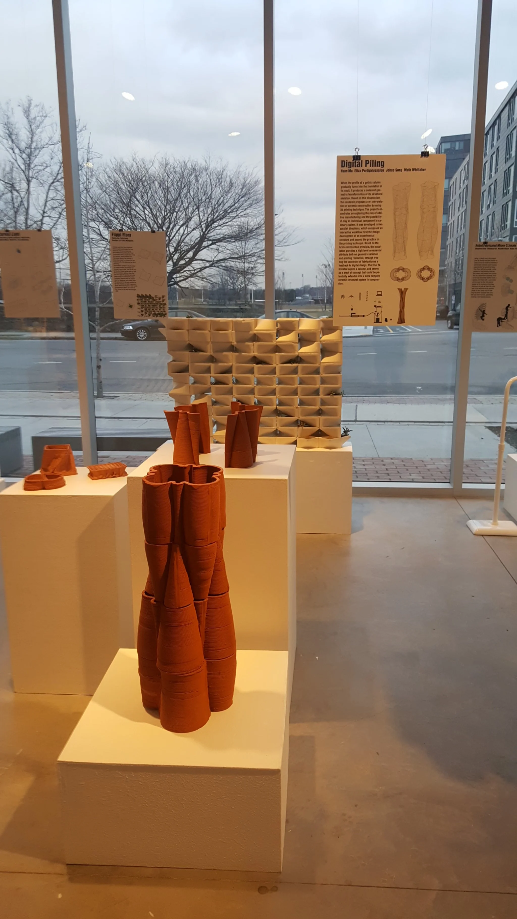 Exhibition install, final print on plinth